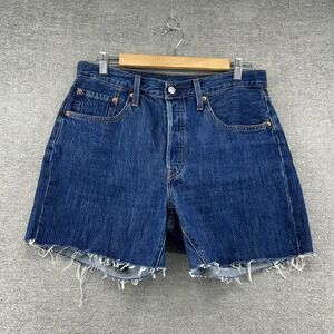 Levis 501 Cut Off Shorts Women‎ Size 30 Blue Denim Classic Summer Bohemian